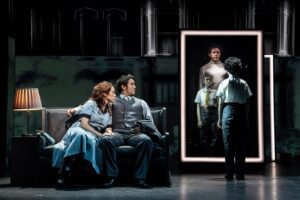 Alison Luff, Adam Jacobs, Annabel Finch and Ali Louis Bourzgui in The Who's Tommy at Goodman Theatre