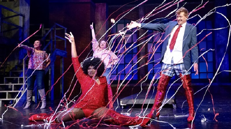 Anania Williams, Ben Frankart and company in Kinky Boots