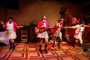 Luz Espinoza, Isabel Roden, Madelyn Strasma, Hannah Eisendrath in Shakespeare's R & J at PrideArts Chicago