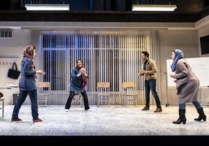 Nikki Massoud, Shadee Vossoughi, Pej Vahdat and Roxanna Hope Radja in English at Goodman Theatre