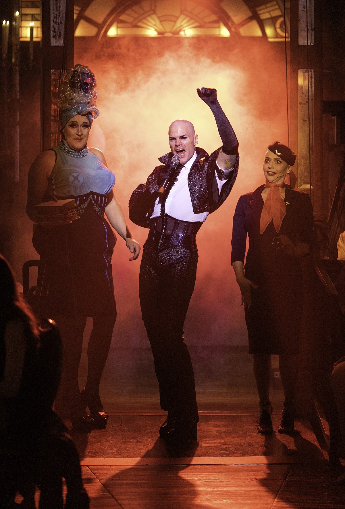 Kevin Kent, Cunio, and Vita Radionova in Teatro ZinZanni's "Love, Chaos, and Dinner' in Chicago