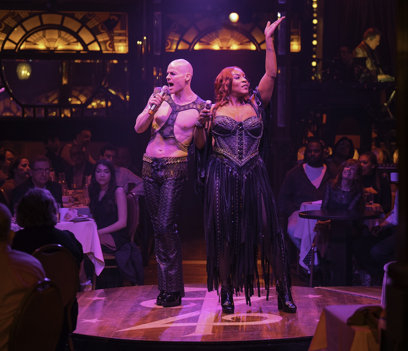Cunio and LiV Warfield on stage in Teatro ZinZanni's 'Love, Chaos, and Dinner' in Chicago