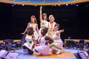 Lucy Godinez, Emma Grace Bailey, Grace Bobber, Aisha Sougou, Leah Morrow, and Miciah Lathan in Beehive at Lincolnshire Marriott