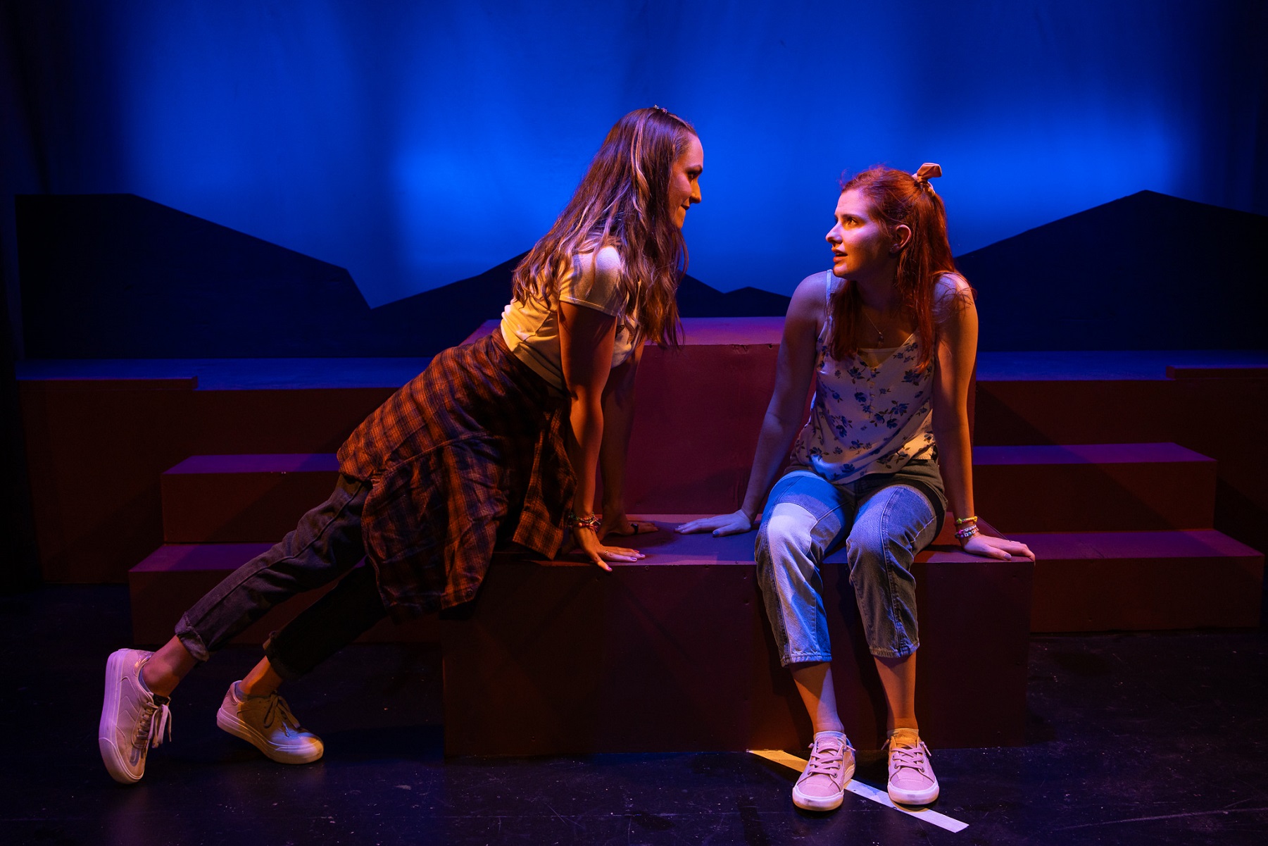 Karylin Veres and Rachel Guth in 'The Mad Ones' at Blank Theatre Company