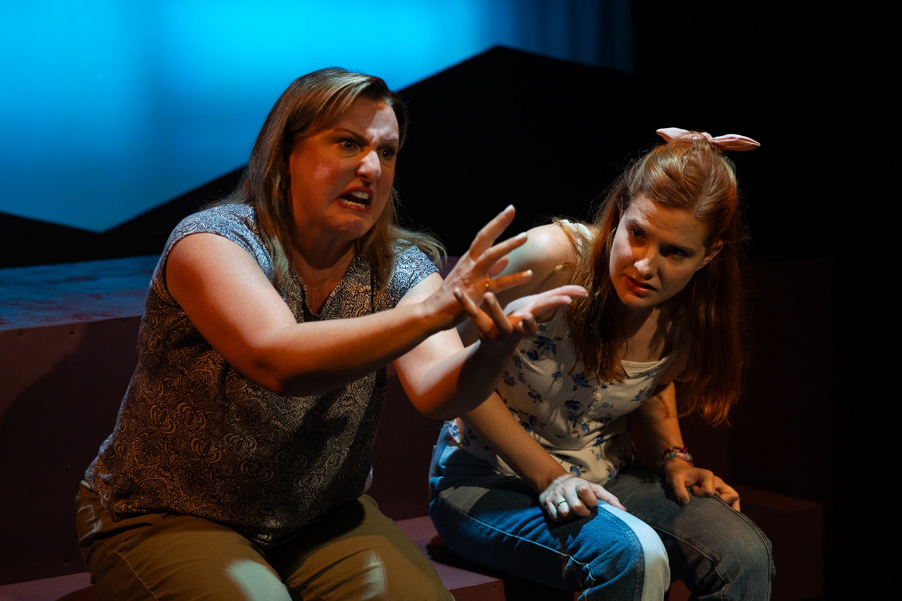 Anne Sheridan-Smith and Rachel Guth in 'The Mad Ones' at Blank Theatre Company