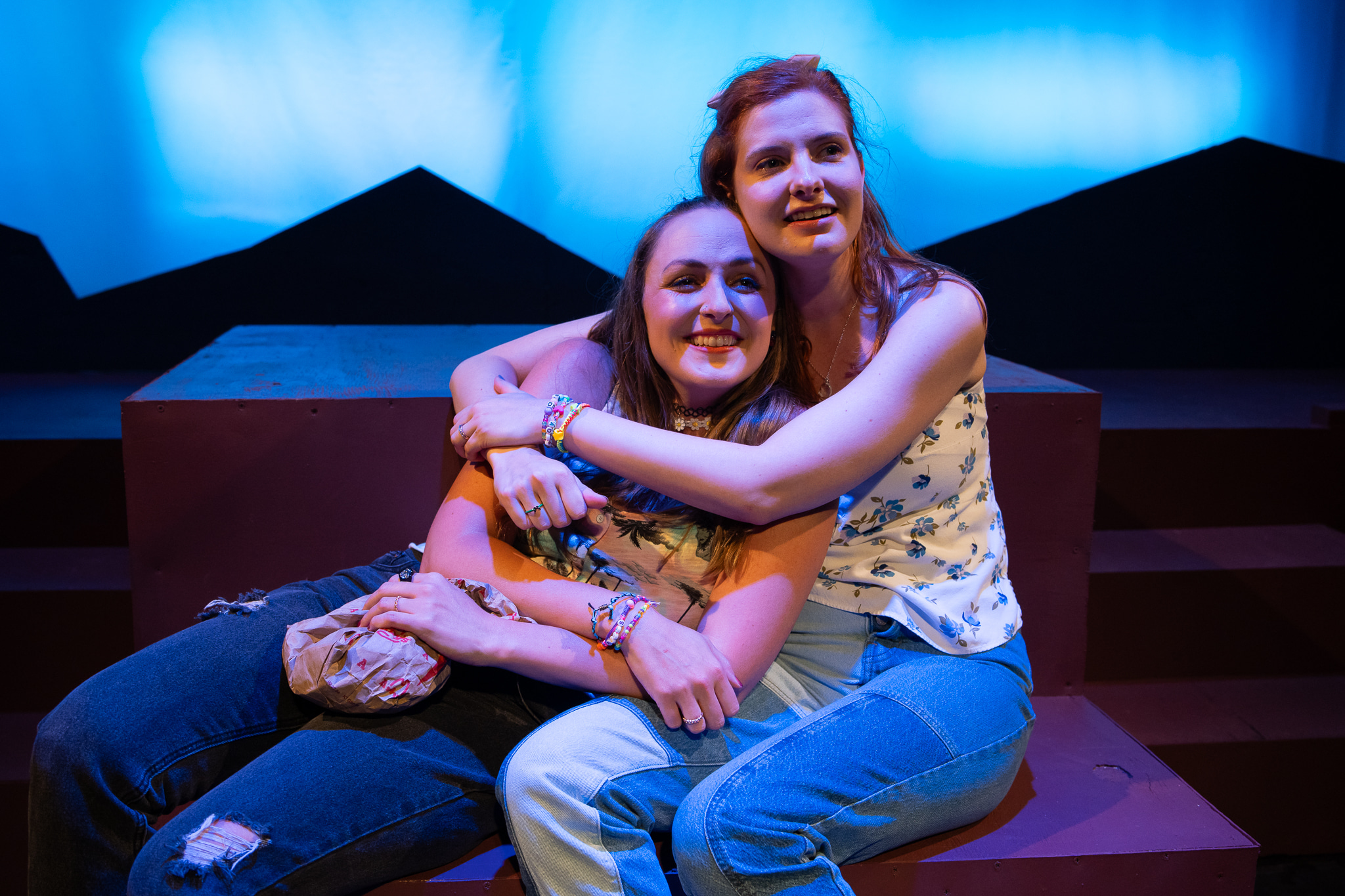 Karylin Veres and Rachel Guth in 'The Mad Ones' at Blank Theatre Company