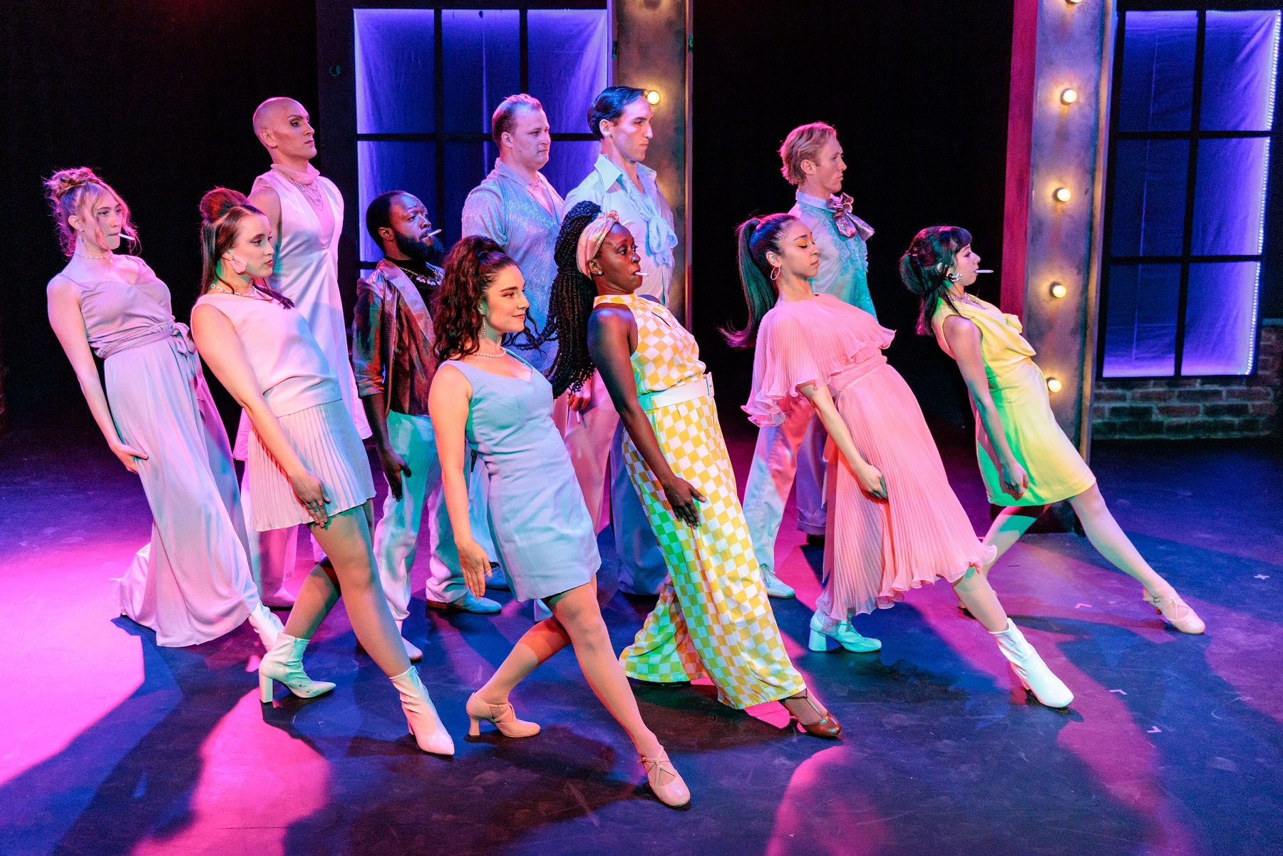 Blank Theatre Company's Sweet Charity is full of fantastic costumes, top-tier talent, and fascinating dance sequences. With a very funny story and script, this is an excellent night out. The cast of Sweet Charity at Blank Theatre Company - Photo Credit: Steve Townshend/Distant Era