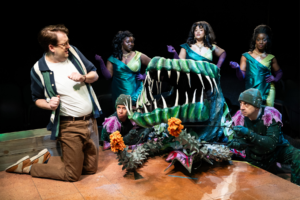 Cast of 'Little Shop Of Horrors' at Marriott Theatre