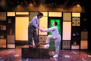 Ninos Baba and Tina El Gamal in 'The Unknown Variable' at Momentary Theatre In Chicago