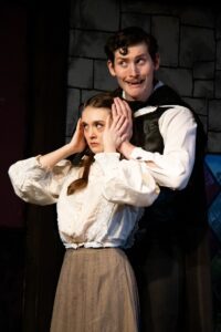 Valerie Martire and Conner Paulson in 'Dracula: A Comedy Of Terrors' at Lazy Susan Theatre Co.