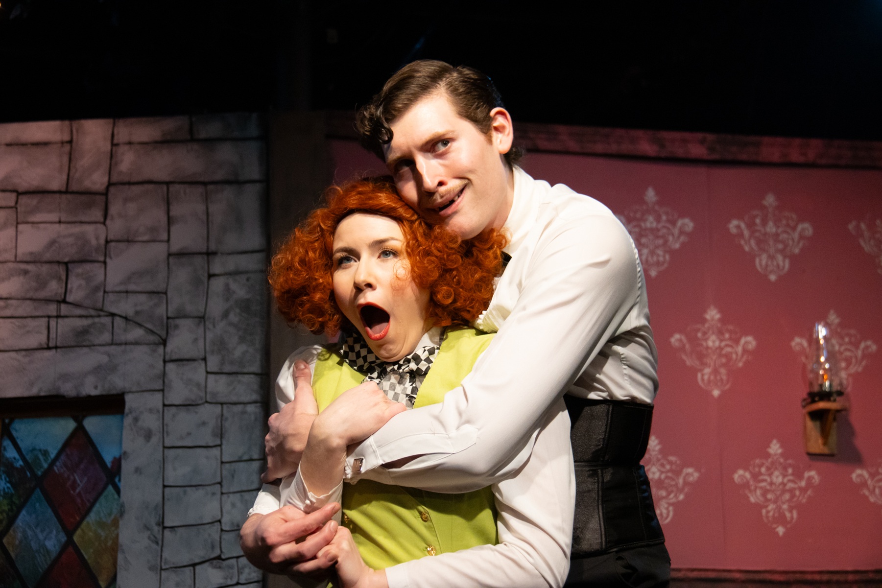 Laura Michele Erle and Conner Paulson in 'Dracula: A Comedy Of Terrors' at Lazy Susan Theatre Co.