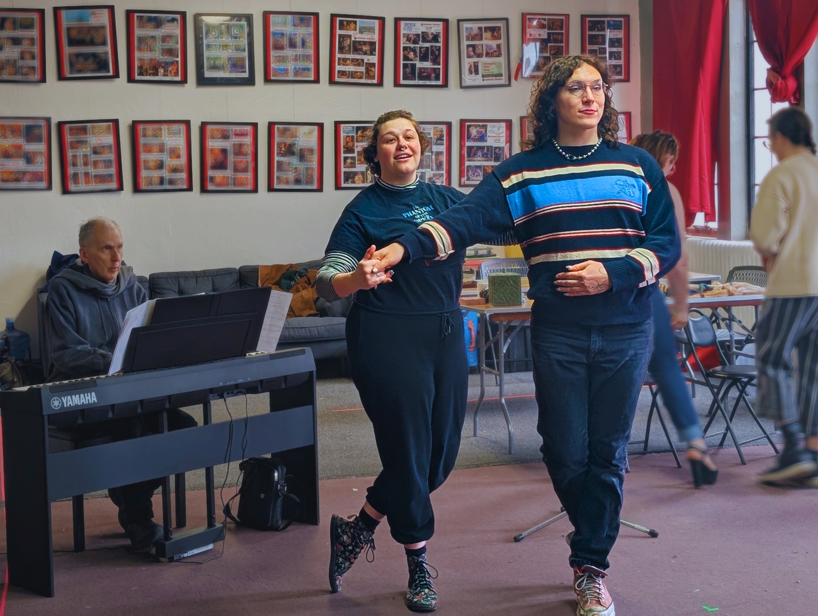Mx O'Lydian and Delta Badhand rehearsing Off-Nights At The Sometimes Café in Chicago - Photo Credit: Claire DiVizio