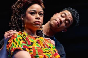 Julissa Calderon and Kelvin Grullon in 'The Brief Wondrous Life of Oscar Wao at Goodman Theatre - Photo Credit: Jay Towns