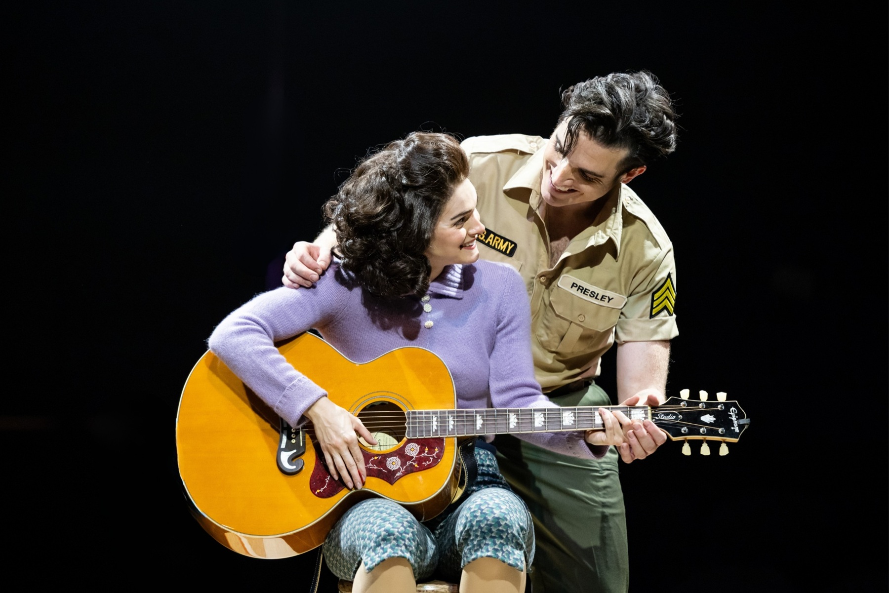 Amanda Walker and Tyler Hanes in 'Heartbreak Hotel' at Marriott Theatre - Photo Credit: Justin Barbin
