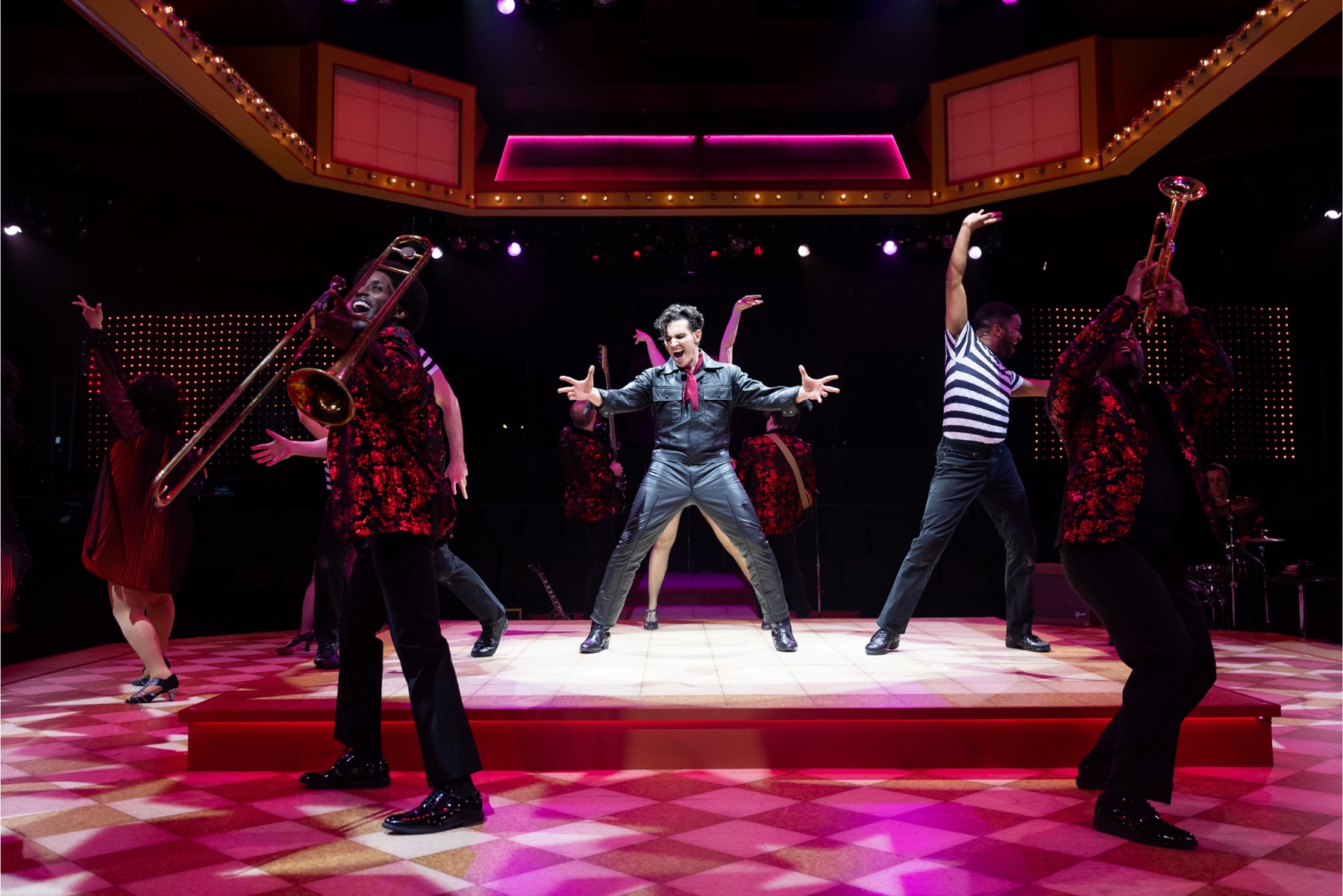 Tyler Hanes and company in 'Heartbreak Hotel' at Marriott Theatre - Photo Credit: Justin Barbin