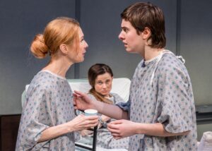 Ashway Lawver, Morgan Lavenstein, and Liliana Mastroianni in 'The Trojan Women' at EOS Theatre Company