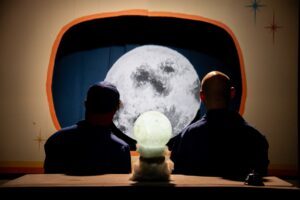 Renzo Vicente and Elijah J. Jones in 'moonwatchers' at Lazy Susan Theatre Co. - Photo Credit: Mollie Menuck