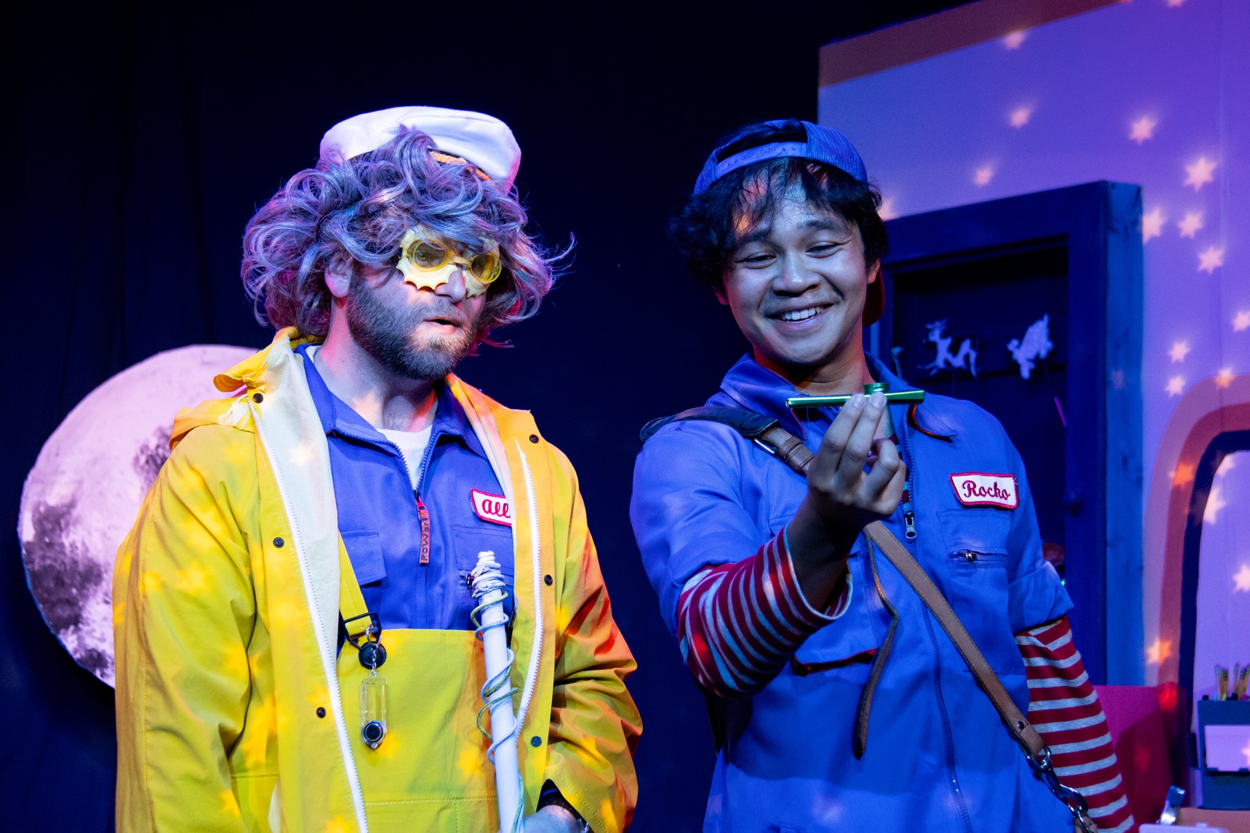 Elijah J. Jones and Renzo Vicente in 'moonwatchers' at Lazy Susan Theatre Co. - Photo Credit: Mollie Menuck