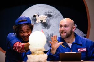 Renzo Vicente and Elijah J. Jones in 'moonwatchers' at Lazy Susan Theatre Co. - Photo Credit: Mollie Menuck