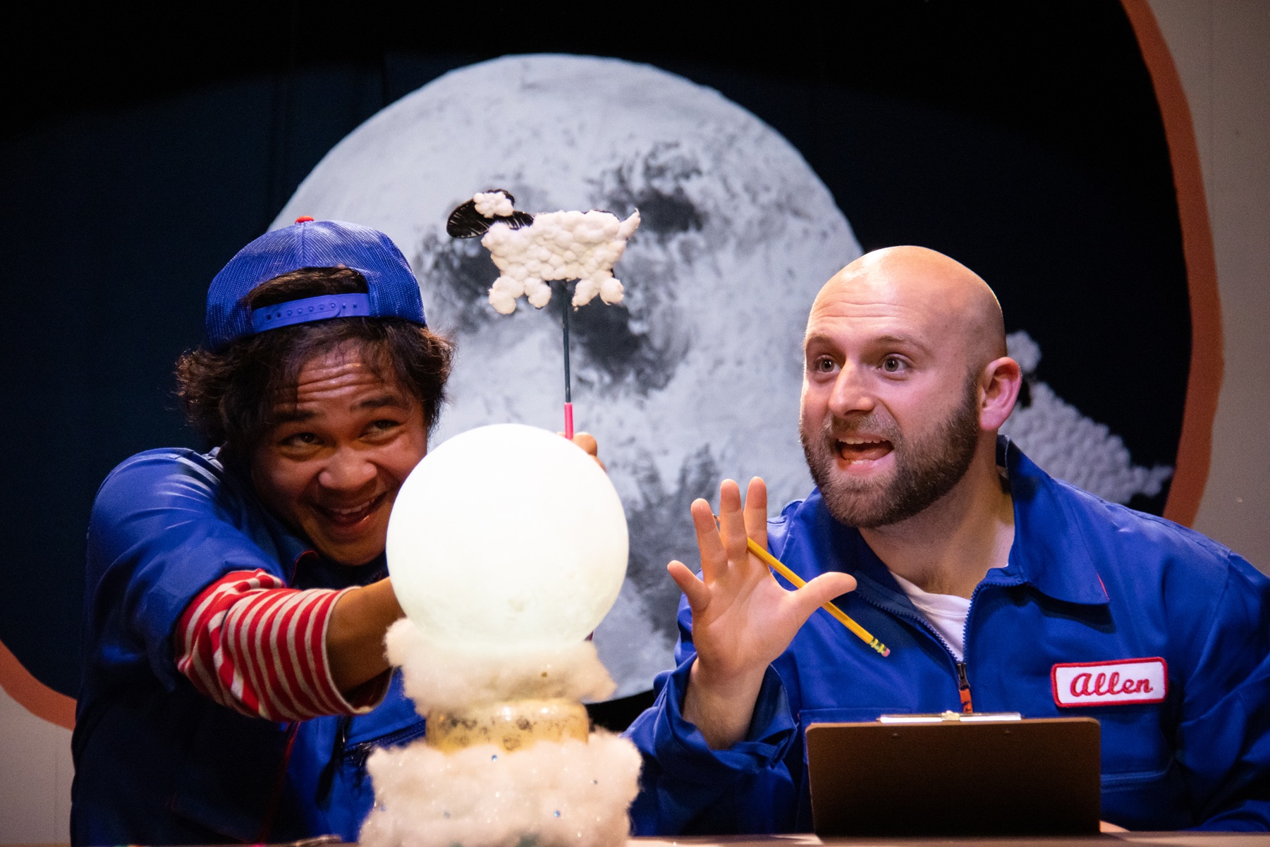 Renzo Vicente and Elijah J. Jones in 'moonwatchers' at Lazy Susan Theatre Co. - Photo Credit: Mollie Menuck