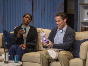 Sandra Adjoumani and Bryan Breau in 'Good People' at 4 Chairs Theatre in Chicago - Photo Credit: Greg Metzler