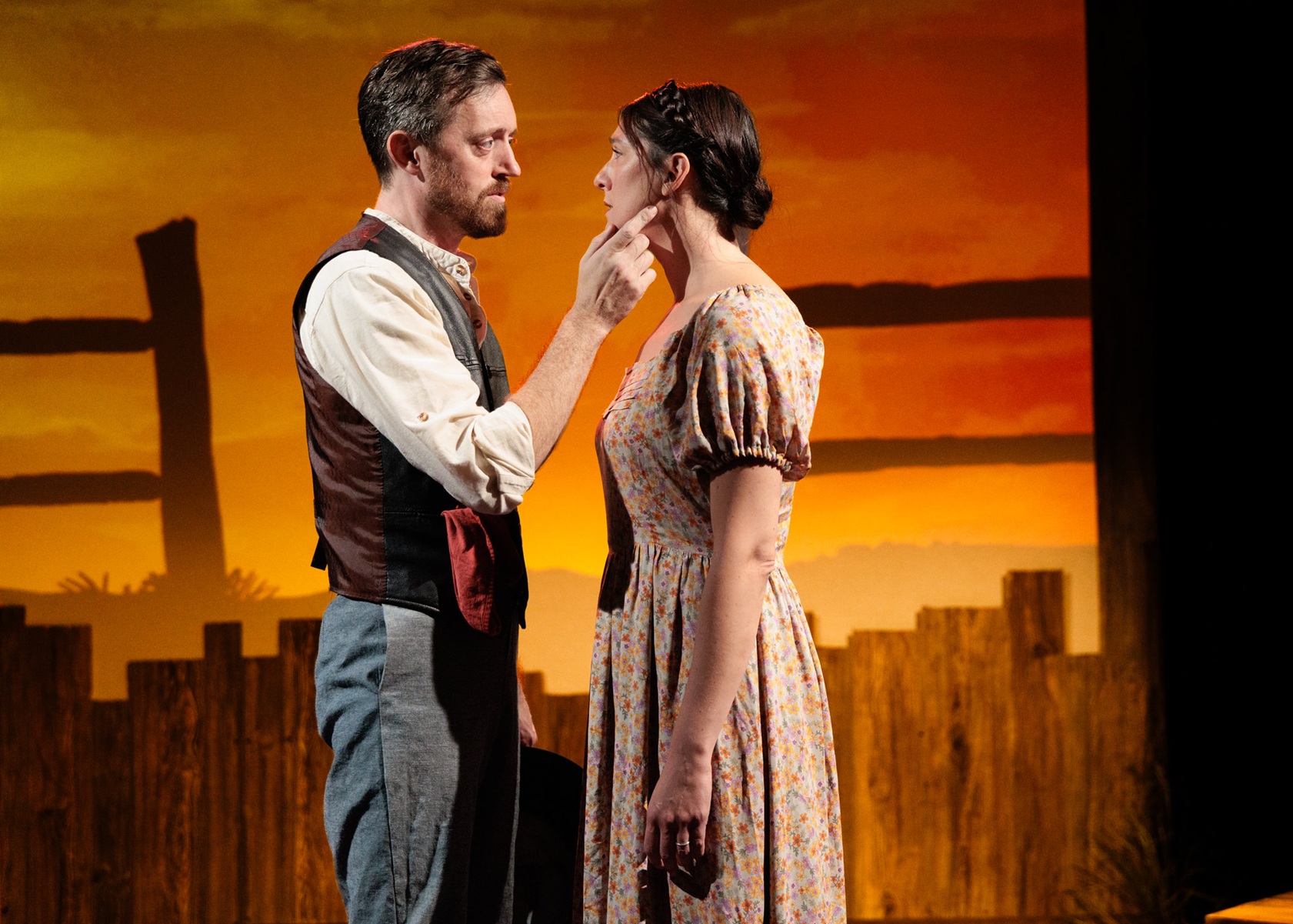 Michael B. Woods and Whitney Minarik in 'Shane' at City Lit Theater in Chicago - Photo Credit: Steven Townshend of Distant Era