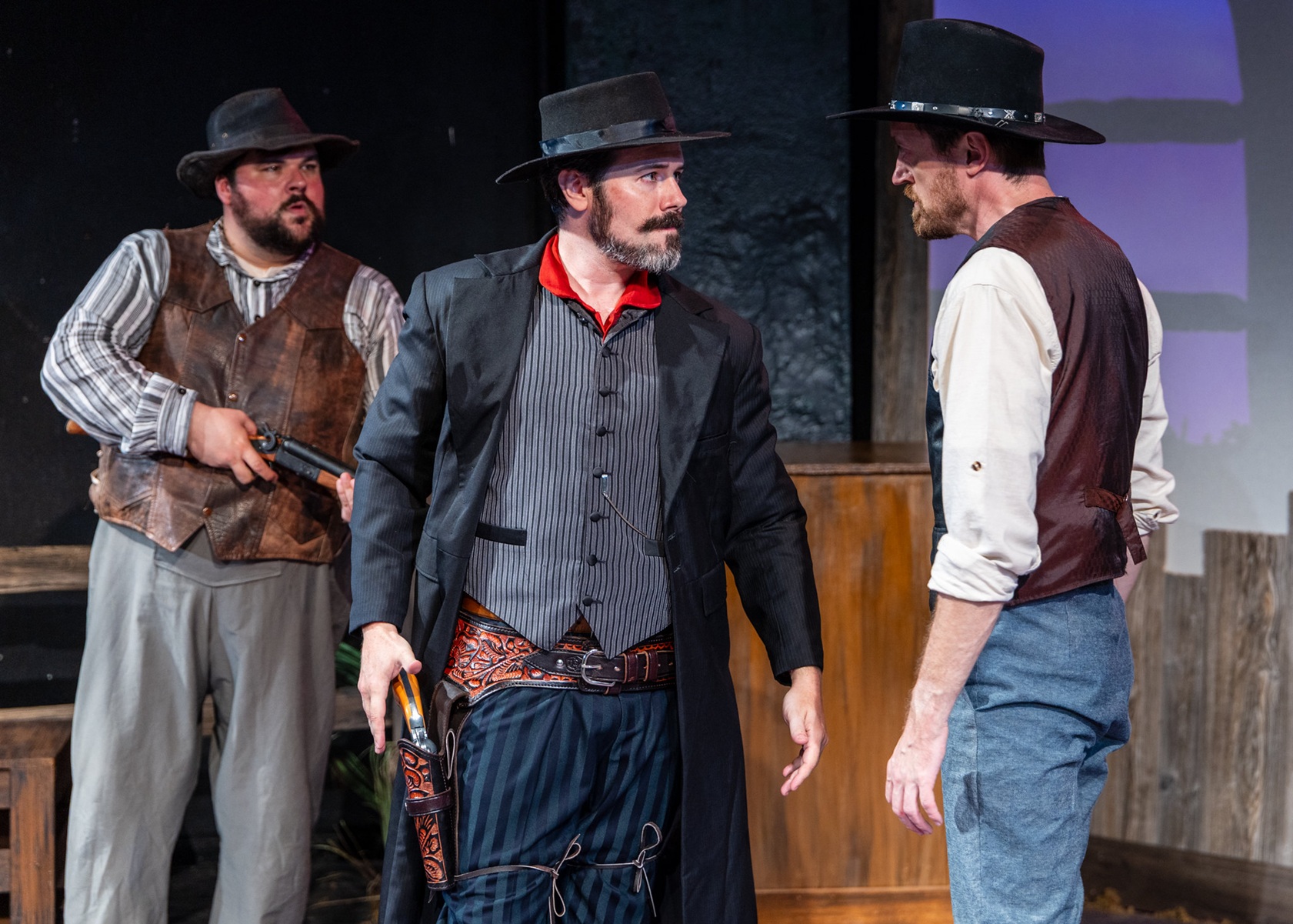 Ross Childs, Jay Donley, and Michael B. Woods in 'Shane' at City Lit Theater in Chicago - Photo Credit: Steven Townshend of Distant Era