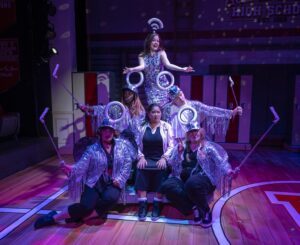 Sophia Brazda (top) and Mai Hartwich (center, in black) and the cast of Vape! at the Apollo Theater in Chicago - Photo Credit: Mike Brosilow