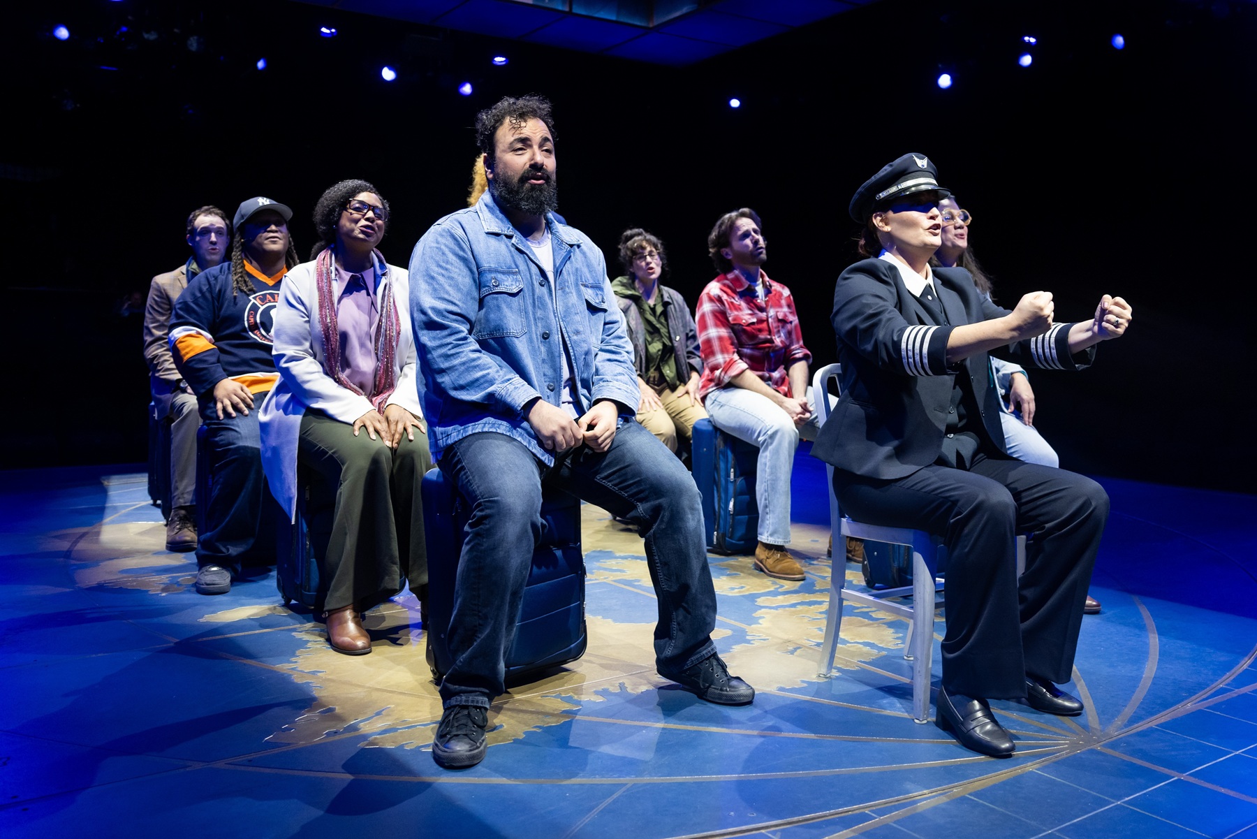 The Cast of 'Come From Away' at Marriott Theatre in Lincolnshire - Photo Credit: Justin Barbin
